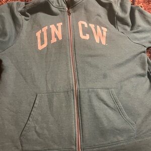 UNCW Women’s Zip up hoodie XL. So cute. Small stain on front